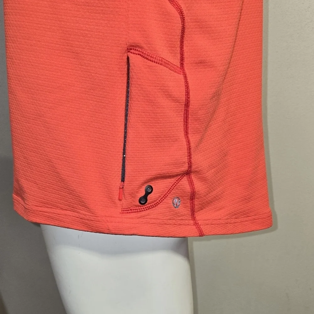 Lululemon Red & Grey Short Sleeve Rear Zip Pocket Training Shirt Men's Size Medi - Picture 3 of 6